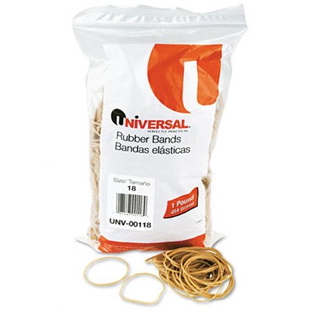 UNIVERSAL Universal 00118 Rubber Bands- Size 18- 3 x 1/16- 1600 Bands/1lb Pack 118